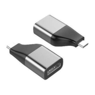 BROBOTIX ADAPTADOR USB-C MACHO - DISPLAYPORT HEMBRA NEGRO-GRIS