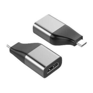 BROBOTIX ADAPTADOR USB-C MACHO - HDMI HEMBRA NEGRO-GRIS