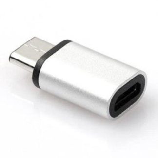 BROBOTIX ADAPTADOR USB-C MACHO - MICRO USB-B PLATA