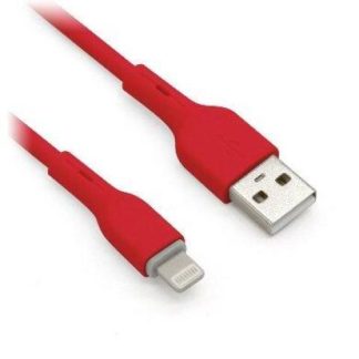 BROBOTIX CABLE DE CARGA LIGHTNING MACHO - USB A MACHO 1 METRO ROJO PARA IPHONE-IPAD