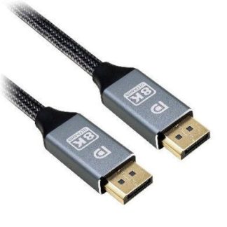 BROBOTIX CABLE DISPLAYPORT 1.2 MACHO - DISPLAYPORT 1.2 MACHO 8K 60HZ 2 METROS NEGRO