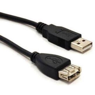 BROBOTIX CABLE USB 2.0 A MACHO - USB 2.0 A HEMBRA 1.8 METROS NEGRO