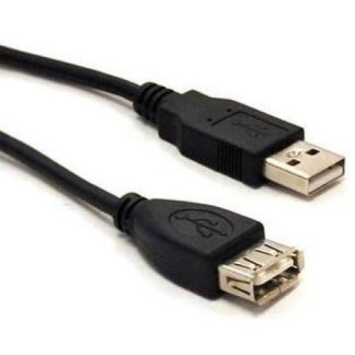 BROBOTIX CABLE USB 2.0 A MACHO - USB 2.0 A HEMBRA 3 METROS NEGRO