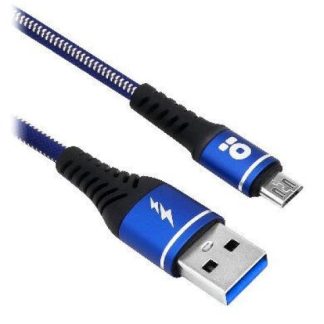 BROBOTIX CABLE USB A MACHO - MICROUSB B MACHO 1 METRO AZUL