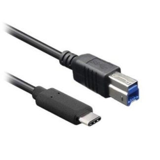 BROBOTIX CABLE USB-B MACHO - USB-C MACHO 1 METRO NEGRO