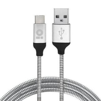 BROBOTIX CABLE USB-C MACHO - USB MACHO 1 METROS PLATA