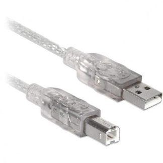 BROBOTIX CABLE USB MACHO - USB-B MACHO 4.5 METROS TRANSPARENTE