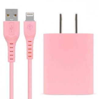 BROBOTIX CARGADOR DE PARED 6001363 5V 1X USB-A ROSA - INCLUYE CABLE USB A - LIGHTNING
