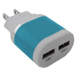 BROBOTIX CARGADOR USB 161264A 2X USB 2.0 AZUL