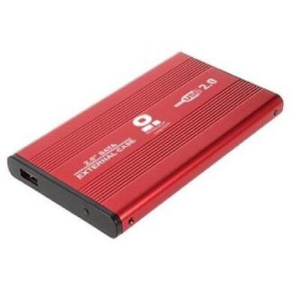BROBOTIX GABINETE DE DISCO DURO 001658 2.5 USB 2.0 NEGRO-ROJO