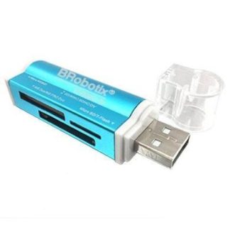BROBOTIX LECTOR DE MEMORIA 180420A MS DUO-MICROSD-SD USB 2.0 AZUL