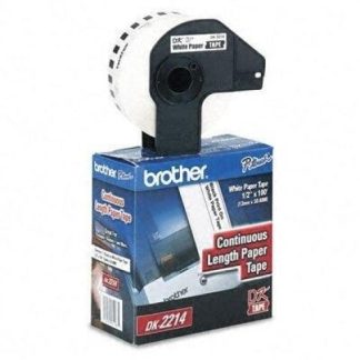 BROTHER ETIQUETAS DE PAPEL CONTINUO DK2214 NEGRO SOBRE BLANCO 12MM X 30.4M