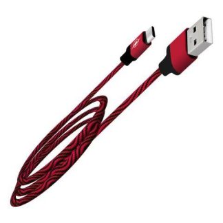 CABLE DE CARGA RAPIDA USB A TIPO C TRANSFERENCIA DE DATOS TRENZADO 92CM COLOR ROJO