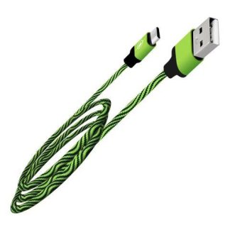 CABLE DE CARGA RAPIDA USB A TIPO C TRANSFERENCIA DE DATOS TRENZADO 92CM COLOR VERDE