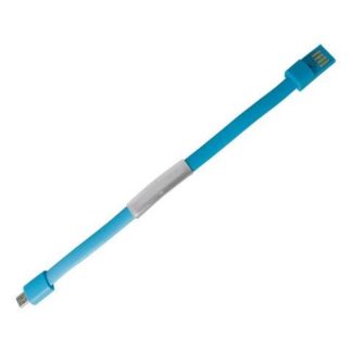 CABLE DE DATOS PULSERA MICRO USB COMPATIBLE SAMSUNG SONY HTC AZUL