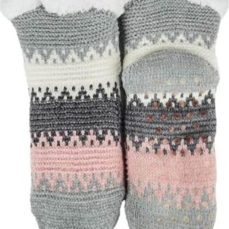 CALCETAS DE PELUCHE 1 PAR UNITALLA DAMA GRIS LOVE TO LOUNGE