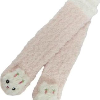 CALCETAS PELUCHE BEBE 1 PAR UNITALLA BEBE CON ANIMALITOS EN 3D ROSA HELLODREAM