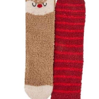 CALCETAS PELUCHE DAMA SET DE 2 PARES UNITALLA DAMA CAFE LOVE TO LOUNGE