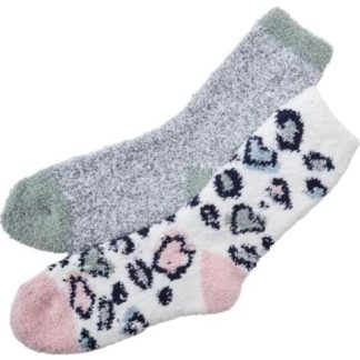 CALCETAS PELUCHE DAMA SET DE 2 PARES UNITALLA DAMA MULTICOLOR LOVE TO LOUNGE