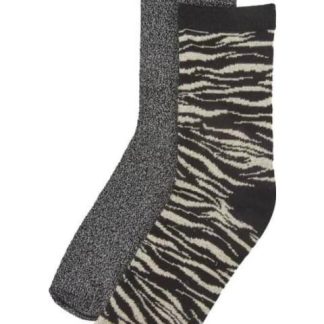 CALCETINES LARGO 3 4 CASUAL SET DE 2 PARES UNITALLA DAMA GRIS LOVE TO LOUNGE