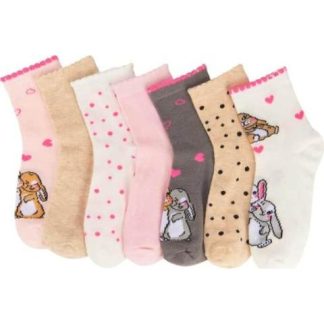 CALCETINES LARGO 3 4 CASUAL SET DE 7 PARES UNITALLA NIÑA MULTICOLOR HELLODREAM