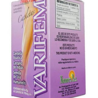 CAPLETAS VARIFEM C 60 CENTELLA ASIATICACASTAñO DE INDIASSEMILLA DE U NATURES P.E.T.