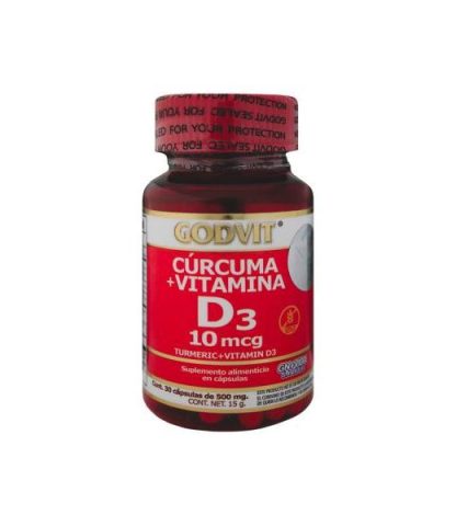 CAPS. CURCUMA +VITAMINA D3 C 30 500 MG GN+VIDA