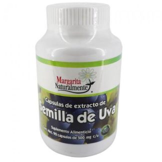 CAPS. DE EXTRACTO DE SEMILLA DE UVA ORGANICA C 90 DE 500MG. MARGARITA SANAMENTE