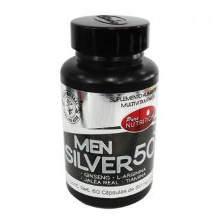 CAPS. MEN SILVER 50+ C 60 GINSENG L-ARGININA JALEA REAL TIAMINA BIO SER NATURAL