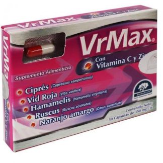 CAPS. VR-MAX C 30 CON VIT C Y ZINCCIPRESVID ROJAHAMAMELISRUSCUS Y LAB. NATUTECH