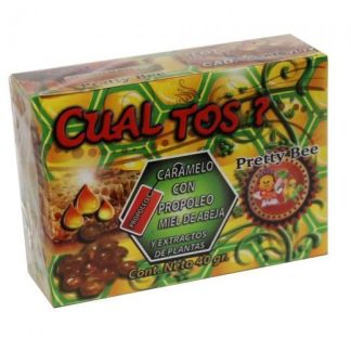 CARAMELO CUAL TOS 40 GRS CARAMELO CON PROPOLEO MIEL DE ABEJA Y EX MIEL SALUD Y VIDA