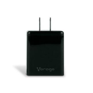 CARGADOR UNIVERSAL VORAGO QUICK CHARGE DOBLE ENTRADA USB-C - USB-A 20W NEGRO AU-350-BK