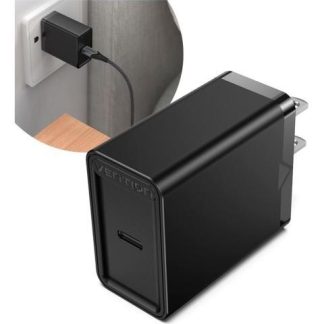 CARGADOR USB TIPO C VENTION SUPER CARGA RAPIDA 20W PD QC 4.0 NEGRO