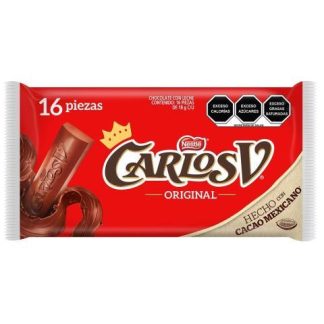 CARLOS V CHOCOLATE SUIZO MEXICANO CON 16 PZ DE 18 GR