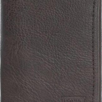 CARTERA BIFOLD VERTICAL CORTE SINTETICO CAFE LEVIS STRAUSS