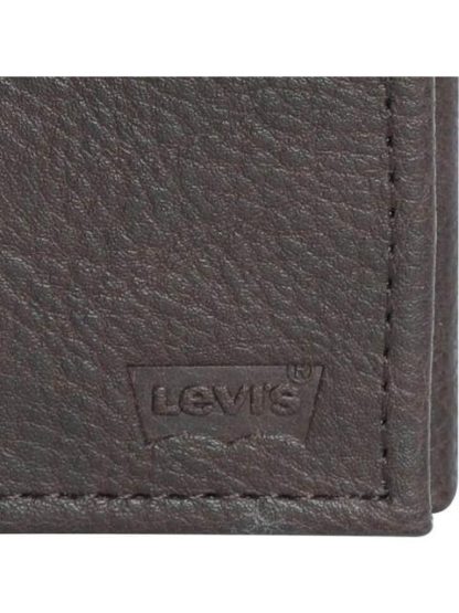 CARTERA BIFOLD VERTICAL CORTE SINTETICO CAFE LEVIS STRAUSS - Image 4
