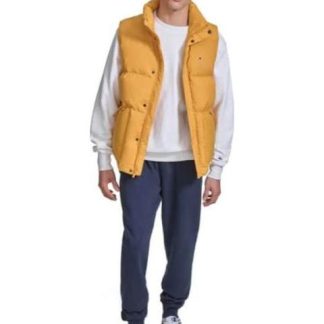 CHALECO PUFFER VEST WITH JOCK TAG AMARILLO CHAMPION