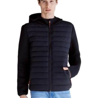 CHAMARRA DE TELA STRETCH CORTE SLIM FIT AZUL MARINO NEXT CO