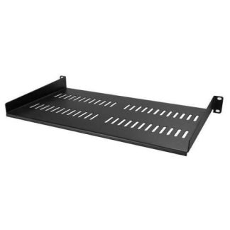 CHAROLA VENTILADA STARTECH 1U PARA RACK HASTA 20KG NEGRO CABSHELFV1U
