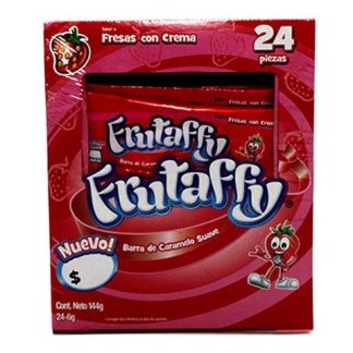 CHICLOSO FRUTAFFY FRESA CREMA CON 24 PIEZAS DE 6 GR