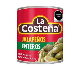 CHILES JALAPEÑOS ENTEROS LA COSTEÑA 2.8 KG