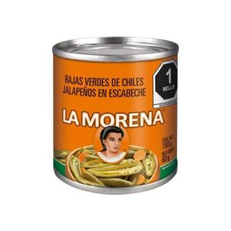 CHILES JALAPEÑOS RAJAS VERDES LA MORENA 100 GR