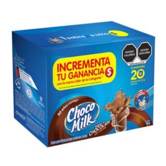 CHOCOLATE EN POLVO CHOCO MILK PAQUETE CON 20 SOBRES DE 22 GRAMOS