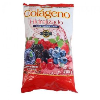 COLAGENO SABOR FRUTOS ROJOS BOLSA 200 GR SOLO PARA DIABETICOS