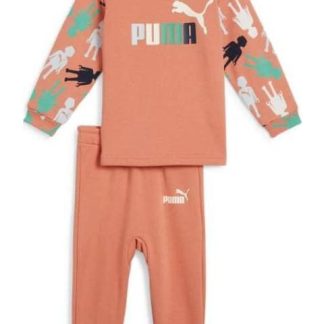 CONJUNTO 2 PIEZAS PUMA X PLAYMOBIL MINICAT CREW JOGGER TR CORAL INTENSO PUMA
