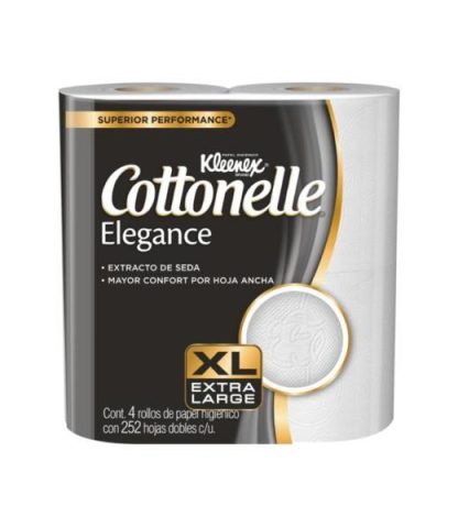 COTTONELLE ELEGANCE HIG 252 HOJA DOBLE 4 PZ
