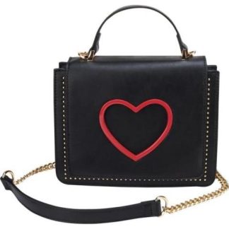 CROSSBODY CON DETALLE DE CORAZON NEGRO HOLLY LAND