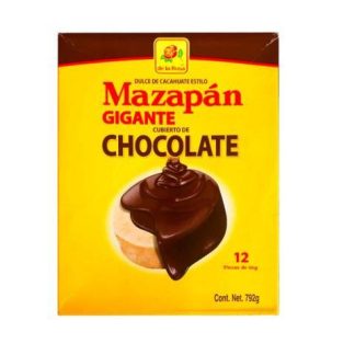 DE LA ROSA MAZAPAN CUBIERTO DE CHOCOLATE GIGANTE PAQ CON 12