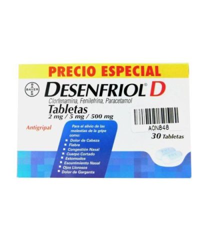 DESENFRIOL D ANTIGRIPAL 30 TABLETAS