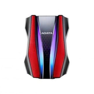 DISCO DURO EXTERNO ADATA HD770G RGB 2.5 2TB USB ROJO A PRUEBA DE AGUA POLVO Y GOLPES